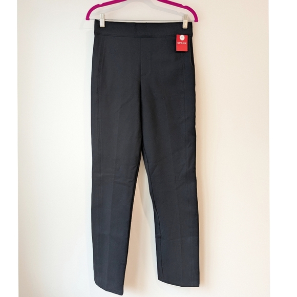 SPANX PerfectFit Ponte Slim Straight Pant in Black - Picture 2 of 8